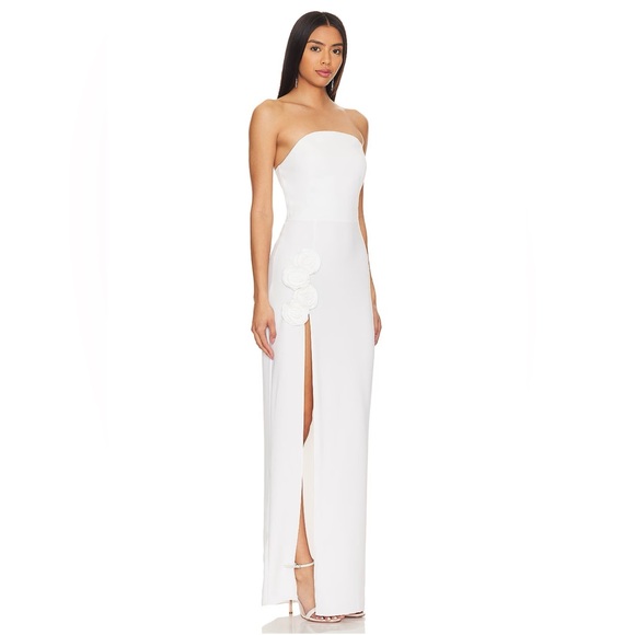 Amanda Uprichard x REVOLVE Wolfe Gown Dress in Ivory White Size XS - Picture 7 of 7